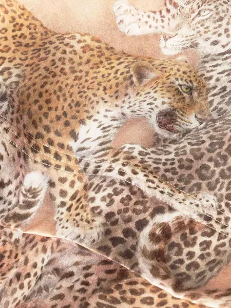 Pantaloni Zimmermann de mătase cu model leopard
