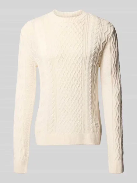 Sweter z dzianiny o kroju regular fit z czystej bawełny Tommy Jeans biały