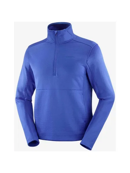 Kurtka polarowa Salomon Essential Midfleece Half Zip w kolorze elektrycznej niebieskości XXL niebieska