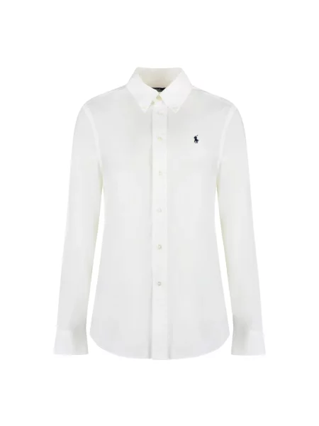 Koszula slim fit Polo Ralph Lauren z długim rękawem z autografem biała