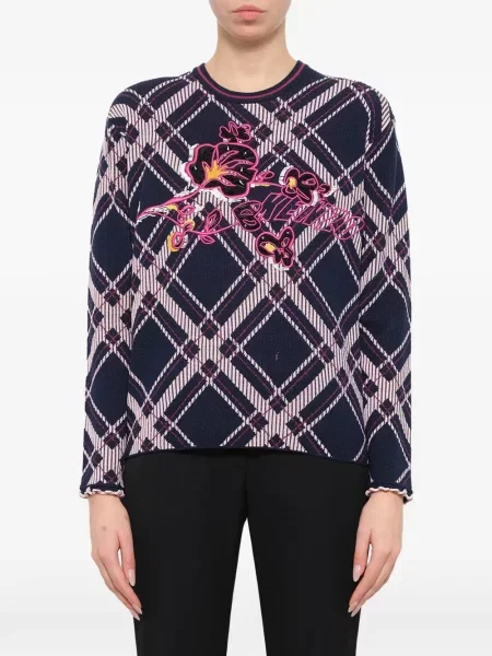 Pulover Kenzo cu model floral albastru