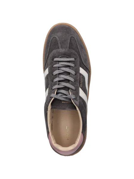 Sneakerși Gant din piele de căprioară cu platformă gri