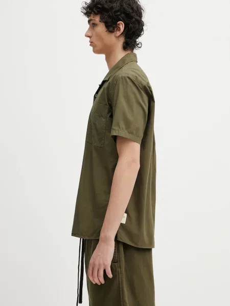 Πουκάμισο Barbour Barbour Holywell Poplin S/S Relaxed Fit Shirt ανδρικό πράσινο