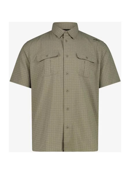 Koszulka polo CMP Technical Plaid caña 48 zielony