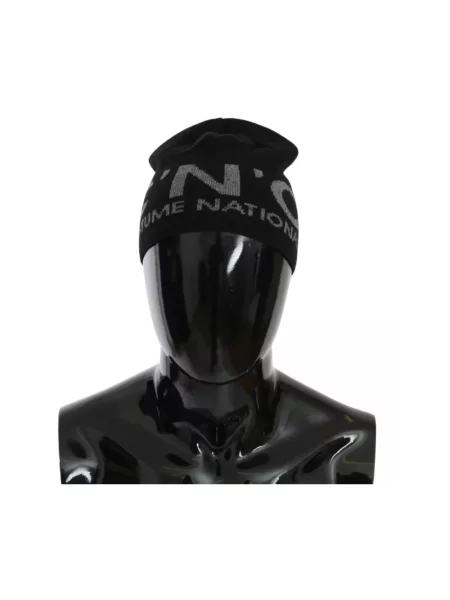 Czapka Costume National wełniana z logo czarna