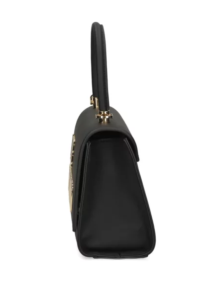 Шопинг чанта Love Moschino с автограф черно