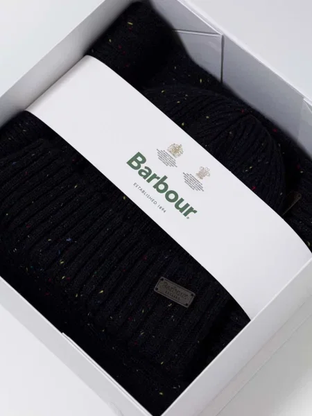 Barbour Sál + sapka Carlton gyapjú hozzáadásával kék