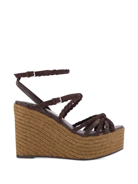 Sandale Jimmy Choo din piele cu pană maro