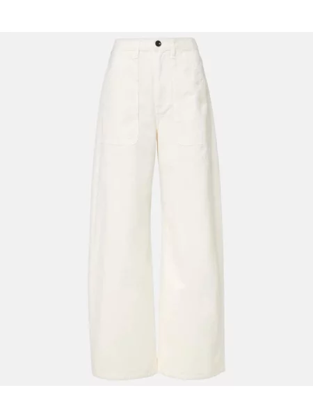 Kargo hlače Citizens Of Humanity z visokim pasom bela