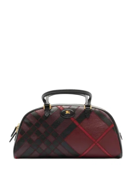 Geantă shopper Burberry în carouri roșu