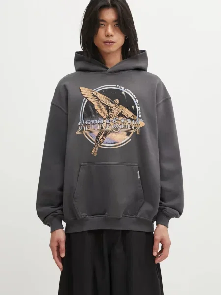 Dukserice Represent s kapuljačom siva