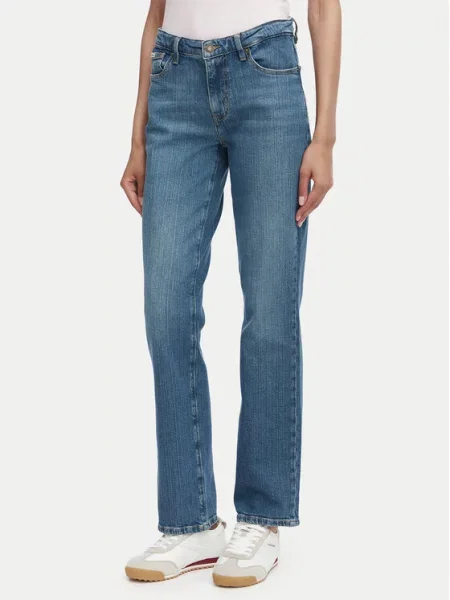 Guess Jeans Blugi Straight Leg albastru