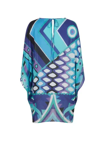 Top Pucci cu imagine cu imprimeu geometric albastru