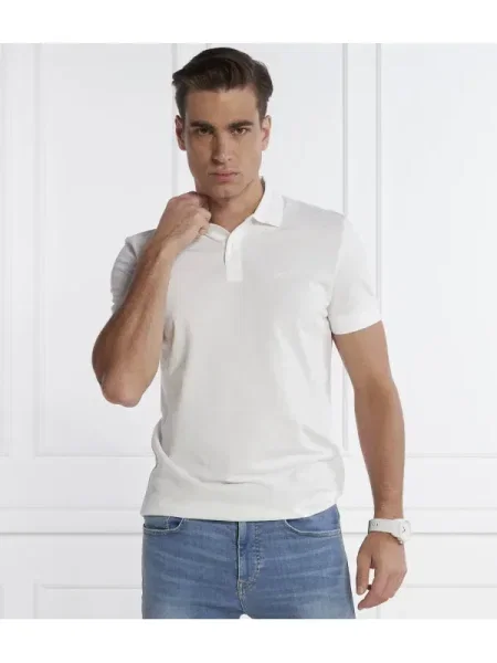BOSS GREEN Polo Pio 1 | stretch alb
