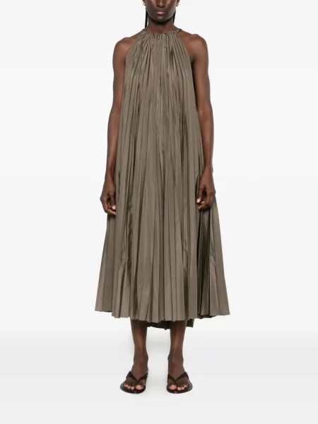Rochie midi Max Mara cu gât halter verde