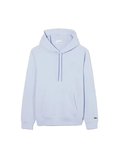 Bluza z kapturem Lacoste z kapturem z logo niebieska