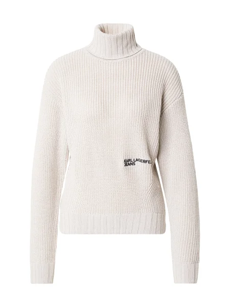 KARL LAGERFELD JEANS Pulover negru / lână alb