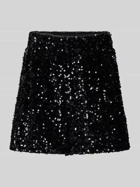 Szorty o kroju regular fit z cekinowym obszyciem model ‘CONFIDENCE’ Only czarne