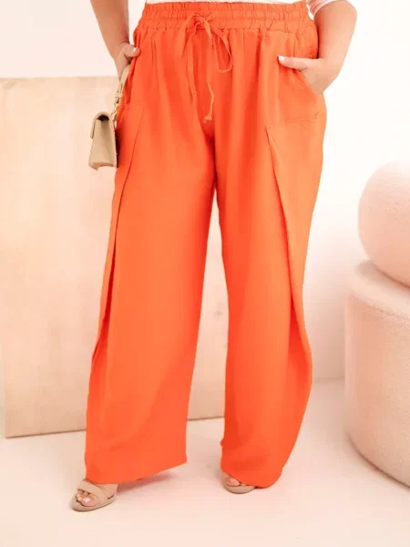 Talie elastică pantaloni Kesi portocaliu
