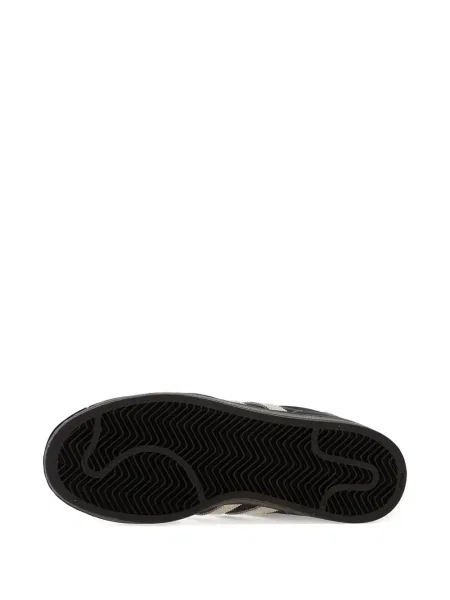 Sneakerși Adidas Campus cu imagine alergare din piele de căprioară negru