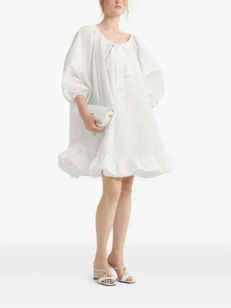 Rochie mini Patou cu volane de costum alb
