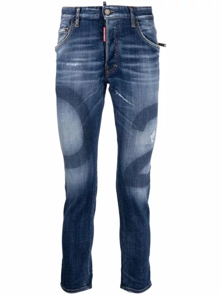 Blugi skinny Dsquared2 cu imagine skinny fit