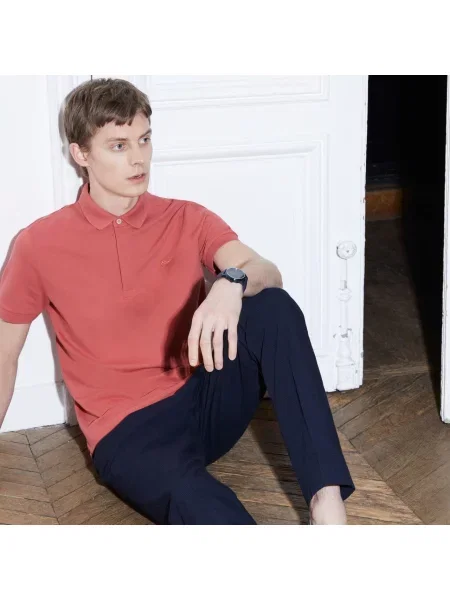 Поло Lacoste розовое