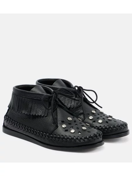 Кожени мокасини Isabel Marant черно