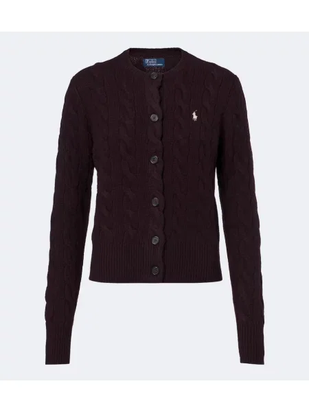 Cardigan Polo Ralph Lauren de lână violet