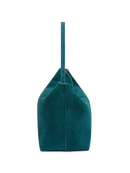 Geantă Christopher Esber din piele de căprioară verde