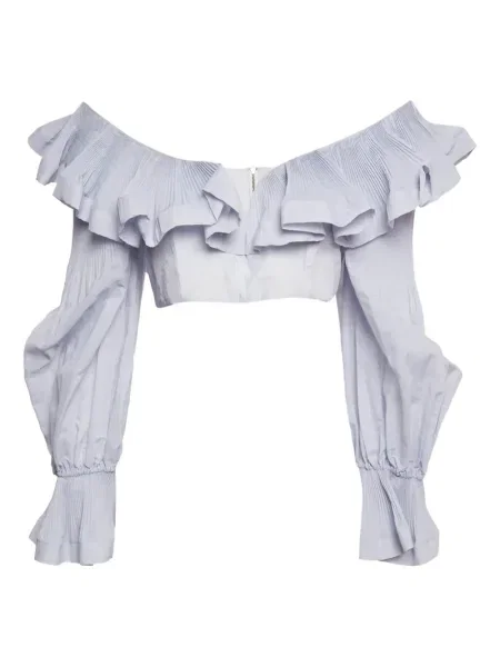 Top Zimmermann plisat albastru