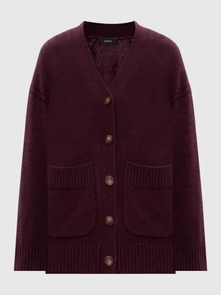Кардиган з кашеміру Joseph бордовий