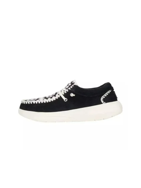 HeyDude Mokasyny Wendy Comf Suede Crochet białe