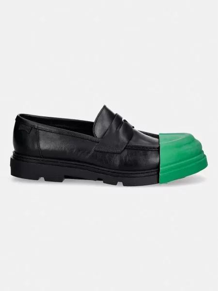 Camper mocasini pentru bărbați din piele Junction negru