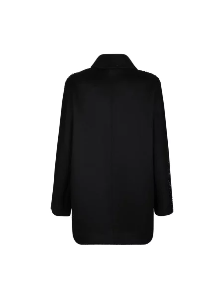 Krótki płaszcz Max Mara wełniany czarny