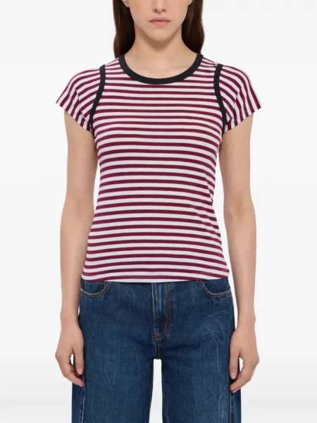 Tricou Msgm cu dungi roșu