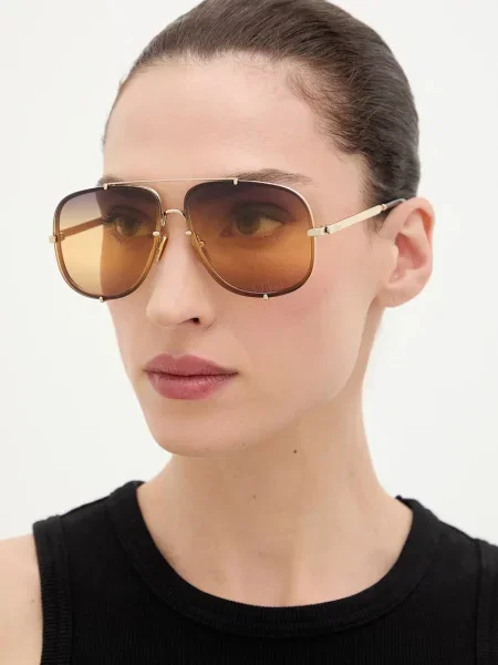 Chloé ochelari de soare auriu