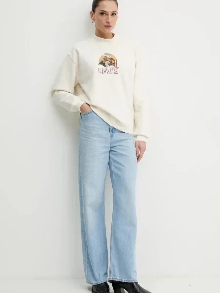 Levi's bluza z nadrukiem beżowy