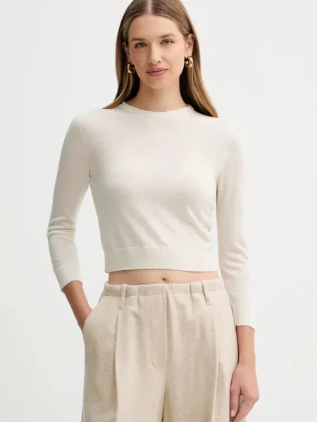 Volnen pulover Liviana Conti bež