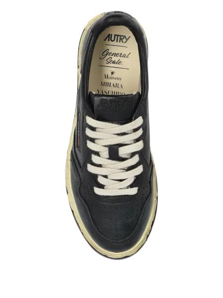 Sneakerși Autry din piele zdrențuiți negru