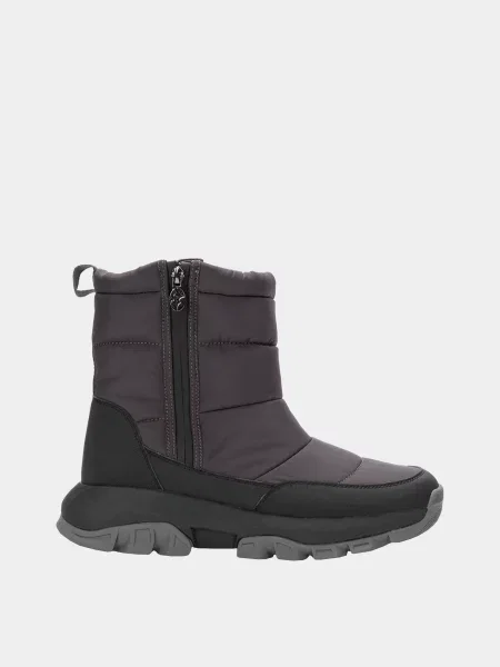 Чоботи дутики Grunberg текстиль сірий