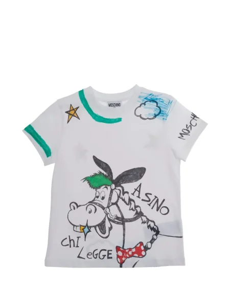 Koszulka dziecięca Moschino biała