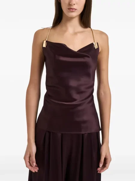 Top Danamé cu bretele violet