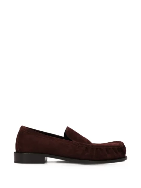 Pantofi loafer Dries Van Noten din piele de căprioară violet
