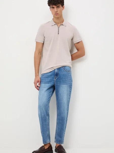 Меланжевое поло Medicine бежевое