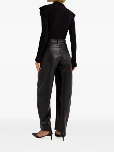Pantaloni Marie Oliver din piele negru