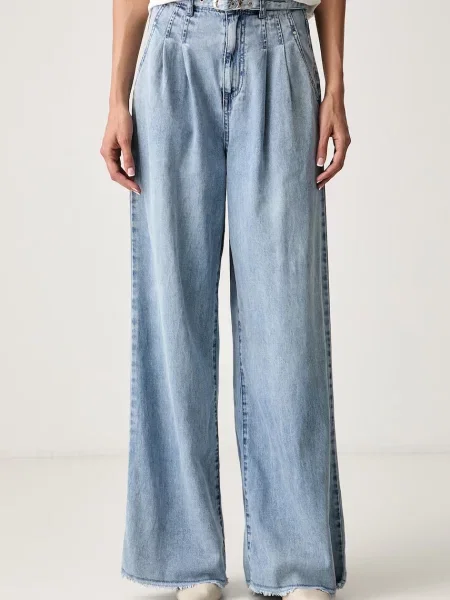 Morgan blugi wide leg pentru femei albastru