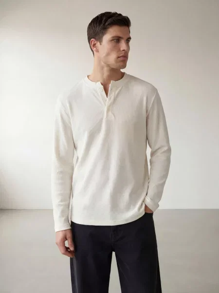 ARMIE Majica The Hans Henley Structure Jersey' bela