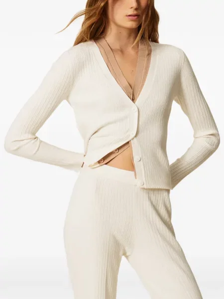 Cardigan Twinset alb