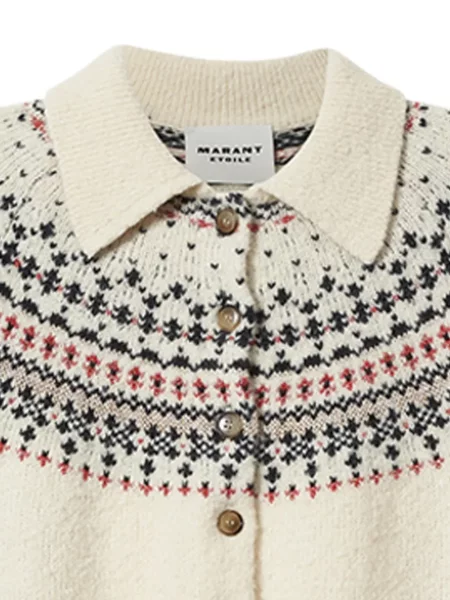 Cardigan Isabel Marant tricotate alb